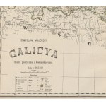 [mapa] MAJERSKI Stanisław - Galicja. Mapa polityczna i komunikacyjna [1904]