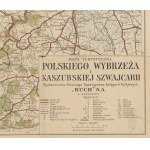 [mapa] Turystyczna mapa polskiego wybrzeża i Kaszubskiej Szwajcarii [ok. 1932]