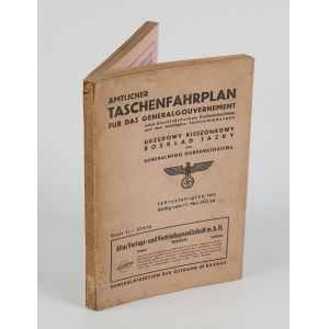 Úradný vreckový cestovný poriadok pre Generálny gouvernement (Amtlicher taschenfahrplan für das Generalgouvernement) [1943].