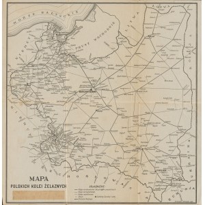 [Mapa] Mapa poľskej železnice [1937].