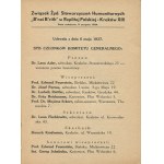 Adresář členů Svazu židovských humanitárních sdružení B'nei B'rith v Polské republice v Krakově [1937].