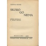 PEIPER Tadeusz - Since He's Not There. Theatrical piece in three acts [first edition 1933].