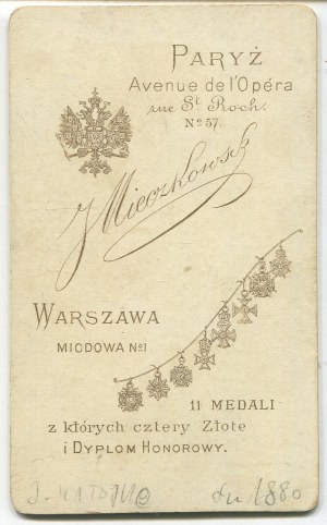 [fotografia tekturkowa] Jan Matejko [J. Mieczkowski Warszawa ok. 1880]