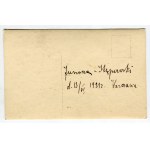 [Photo postcard] Kazimierz Junosza-Stępowski [1921].