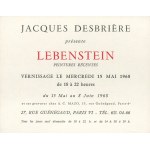 LEBENSTEIN Jan - Oeuvres 1966-1968. Katalog wystawy [Paryż 1968]