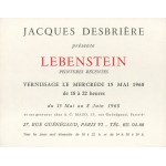 LEBENSTEIN Jan - Oeuvres 1966-1968. exhibition catalog [Paris 1968].