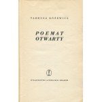 RÓŻEWICZ Tadeusz - Otevřená báseň [první vydání 1956] [obálka Jerzy Tchórzewski].