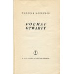 RÓŻEWICZ Tadeusz - Open Poem [first edition 1956] [cover by Jerzy Tchórzewski].