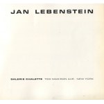 LEBENSTEIN Jan - Katalog zu einer Ausstellung in der Galerie Chalette [New York 1962].