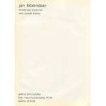 LEBENSTEIN Jan - Monstrose kreaturen und carnet intime. Ausstellungskatalog [1965].
