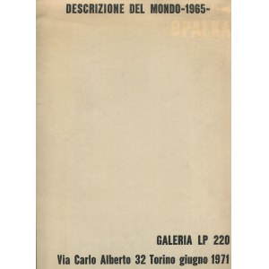 OPAĽKA Roman - Descrizione del mondo-1965-1-∞. Katalóg výstavy [Turín 1971].