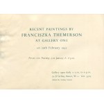 THEMERSON Franciszka - Recent paintings at Gallery One. Folder from the exhibition [London 1957].