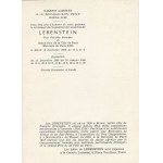 LEBENSTEIN Jan - Flugblatt zur Werbung für eine Ausstellung in der Galerie Lambert [1959-1960].