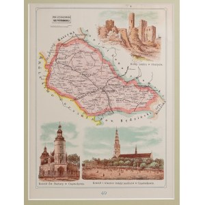 [mapa] BAZEWICZ Józef Michał - Powiat częstochowski gub. piotrkowskiej [1907]