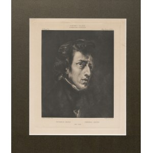[print] DELACROIX Eugene - Portrét Frédérica Chopina [Ľvov 1902].