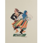 [grafika] STRYJEŃSKA Zofia - Oberek z cyklu Tańce polskie [1927]
