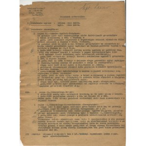 Sektion Sarna [Warschauer Aufstand]. Lagebericht vom 29.09.1944 um 15.00 Uhr [mit Unterschrift von Narcyz Łopianowski alias Sarna].