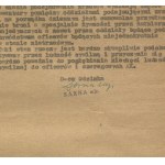 Sektion Sarna [Warschauer Aufstand]. Lagebericht vom 29.09.1944 um 15.00 Uhr [mit Unterschrift von Narcyz Łopianowski alias Sarna].