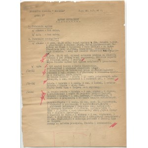 [Varšavské povstanie] Sekcia Bogumił. Situačná správa zo 6.9.1944, 17.00 hod [podpísaný Wladyslaw Garlicki alias Bogumil].