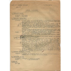 [Varšavské povstanie] Časť Bogumił. Situačná správa z 11.9.1944, 17.00 hod [podpísaný Wladyslaw Garlicki, pseudonym Bogumil].