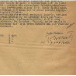 [Varšavské povstání] Sekce Sekera. - Prapory Golski a Piorun. Situační zpráva z 11.09.1944. [s podpisem Jacka Bětkovského alias Topora].