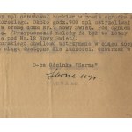 Sektion Sarna [Warschauer Aufstand]. Lagebericht vom 29.08.1944 [mit der Unterschrift von Narcyz Łopianowski alias Sarna].