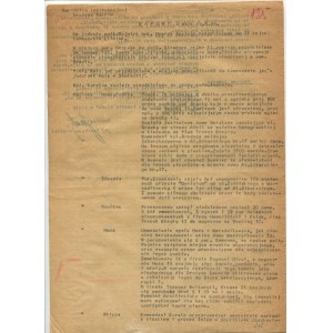 [Warschauer Aufstand] Bericht des Kommandos der Lehrtruppe der Sappeure vom 18.08.1944. [mit der Unterschrift des Kommandeurs, Pseudonym Jastrzębiec].