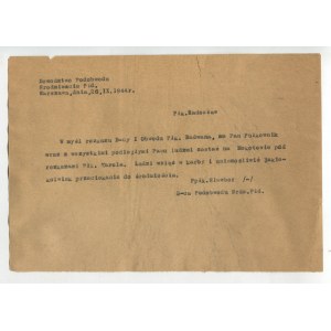[Warsaw Uprising] Order from Lt. Col. Slawbor to Col. Radoslaw dated 26.09.1944.
