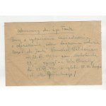 [Warschauer Aufstand] Bataillon Milosz - Kompanie Bradl. - Zug Ptaszynski. Handschriftlicher Befehl und Notiz über einen der gefallenen Soldaten vom 20.09.1944. [Unterzeichnet von Leutnant Witold Pawłowski, genannt Ptaszyński.]