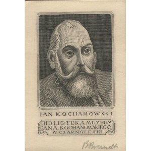 [exlibris] BRANDT Bogusław - Jan Kochanowski. Biblioteka Muzeum Jana Kochanowskiego w Czarnolesie