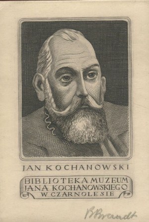 [exlibris] BRANDT Bogusław - Jan Kochanowski. Biblioteka Muzeum Jana Kochanowskiego w Czarnolesie