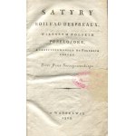 BOILEAU-DESPREAUX Nicolas - Satiren in polnischen Versen, übersetzt mit Anpassung an polnische Verhältnisse von Jan Gorczyczewski [1805].
