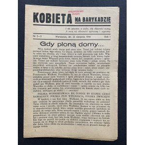 [Warschauer Aufstand] Frau auf der Barrikade. Nr. 2-3 Warschau [1944].