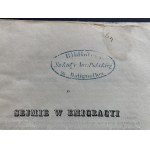 [Große Emigration] ZWIERKOWSKI Walenty - O sejmie w Emigracyi. Poitiers [1839].
