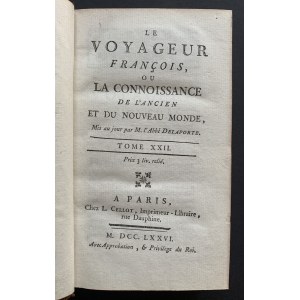 LA PORTE Joseph de - Le Voyageur François. Paris [1776].
