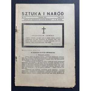 UMĚNÍ A NÁROD. Č. 13. listopad Varšava [1943].