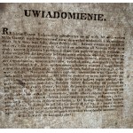 [GAZETA Krakowska] UWIADOMIENIE. Kraków [1801]