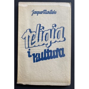 MARITAIN Jacques - Religia i kultura. Poznań [1937]