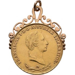 František II., 1792 - 1835, Sovráno 1830 M, Milán, se závěsem a ouškem, celková