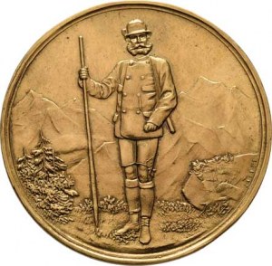František Josef I., 1848 - 1916, 4-dukátová medaile 1889 - 3.spolkové střelby v Grazu,