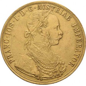 František Josef I., 1848 - 1916, 4 Dukát 1892 (pouze 58.000 ks), 13.960g, nep.hr.,