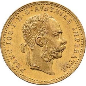 František Josef I., 1848 - 1916, Dukát 1880, 3.492g, nep.hr., nep.rysky, pěkná patina,