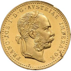 František Josef I., 1848 - 1916, Dukát 1915 - novoražba, 3.485g, hrany