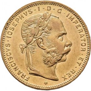 František Josef I., 1848 - 1916, 8 Zlatník 1878, 6.420g, nep.hr., nep.rysky