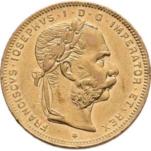 František Josef I., 1848 - 1916, 8 Zlatník 1881 (pouze 62.000 ks), 6.432g, dr.hr.,