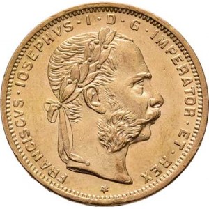 František Josef I., 1848 - 1916, 8 Zlatník 1888, 6.437g, nep.hr., nep.rysky