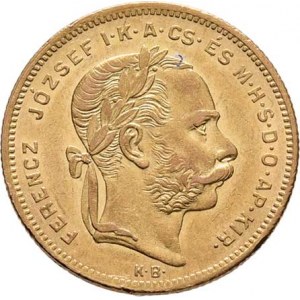 František Josef I., 1848 - 1916, 8 Zlatník 1871 KB (pouze 76.000 ks), 6.436g, dr.hr.,
