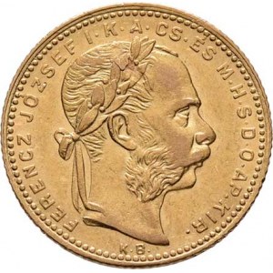 František Josef I., 1848 - 1916, 8 Zlatník 1880 KB - II.typ, 6.440g, vada razidla,