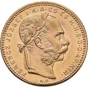 František Josef I., 1848 - 1916, 8 Zlatník 1881 KB, 6.442g, dr.hr., nep.rysky, pěkná