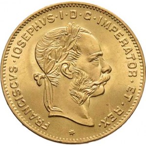 František Josef I., 1848 - 1916, 4 Zlatník 1892 - novoražba, 3.220g, nep.hr.